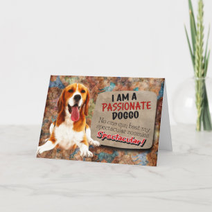 笑わされる考えBeagle誕生日カード カード
