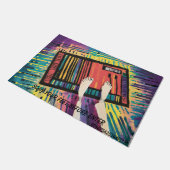 笑わされる足バーコード形式 ドアマット (アングル)