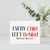 笑わされる退職した先生 ポストカード (スタンド正面)