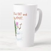 笑わされる雪だるまラテマグカップ カフェラテマグ (右アングル)