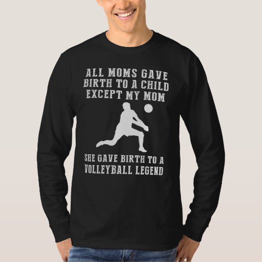 笑わされるTシャツ:モムズ祝バレーボール Tシャツ (正面)