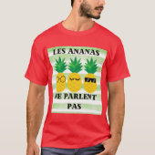 笑わないパイナップル おもしろ Tシャツ (正面)
