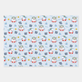 笑顔おもしろいのサメの救命具シュノーケルゴーグル ラッピングペーパーシート (正面3)