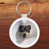 笑顔おもしろいの犬 キーホルダー (正面)