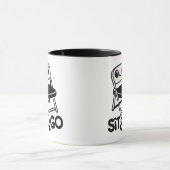 笑顔おもしろい折り畳み椅子Sit & Go マグカップ (中央)