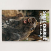 笑顔おもしろい猿 ジグソーパズル (横)