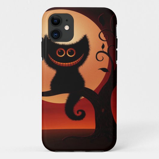 笑顔お洒落の黒猫 Case-Mate iPhoneケース (裏面)