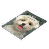 笑顔かわいらしマルチーズ犬 ノートブック (左側)