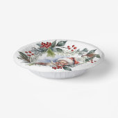 笑顔すてきサンタウォーター色クリスマスリース ペーパーボウル (傾斜あり)