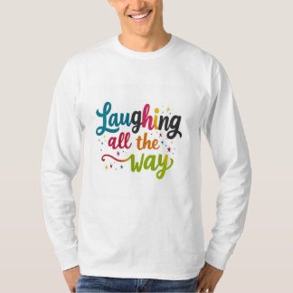 笑顔でいっぱい - ビブラントで遊び心のあるスリーブプリント Tシャツ