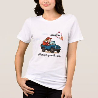 笑顔でお届けするデリバリードライバー トライブレンドTシャツ