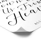 笑顔で天国台本のメモリアル標識 ポスター (角)