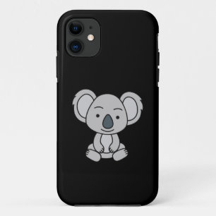 笑顔で座っているかわいいコアラ iPhone 11 ケース
