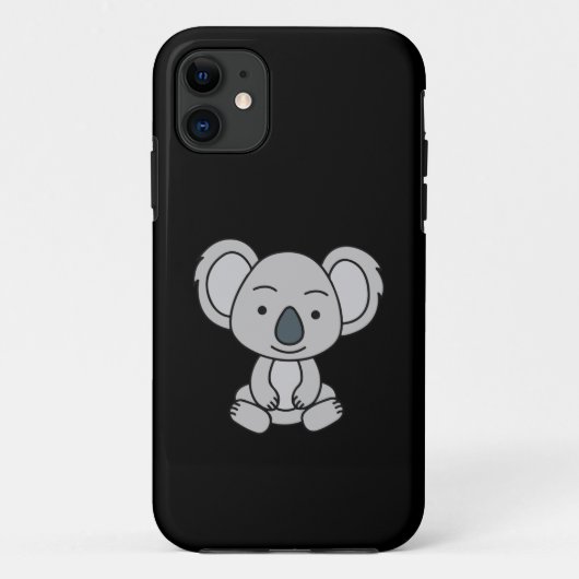 笑顔で座っているかわいいコアラ Case-Mate iPhoneケース (裏面)