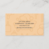 笑顔で楽しい愛犬が入浴 名刺 (裏面)