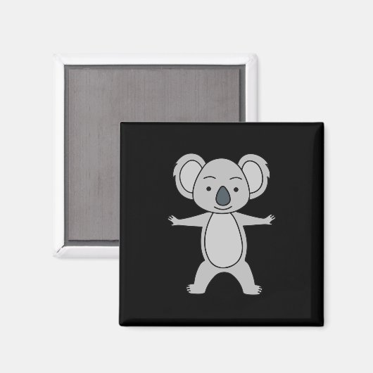 笑顔で立つかわいいコアラ マグネット (正面/裏面)