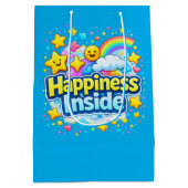 笑顔で、幸せは中にある ミディアムペーパーバッグ (裏面)