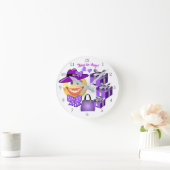 笑顔とショッピング、買い物の時間 ラウンド壁時計 (ホーム)