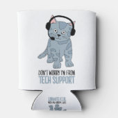 笑顔のおもしろいCat TechサポートEpic IinticQuote 缶クーラー (裏面)