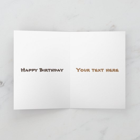 笑顔のかわいいクォッカ漫画デザイン カード (内部)