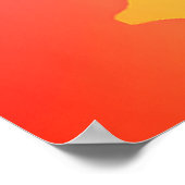 笑顔のかわいいストロベリーオンパステルグラデーションバック ポスター (角)