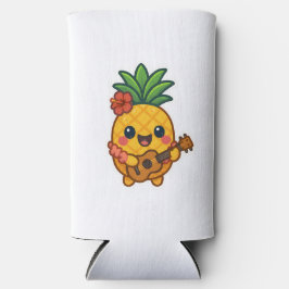 笑顔のかわいいパイナップル – トロピカル スリム缶クーラー