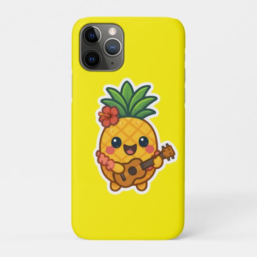 笑顔のかわいいパイナップル – トロピカル Case-Mate iPhoneケース (裏)