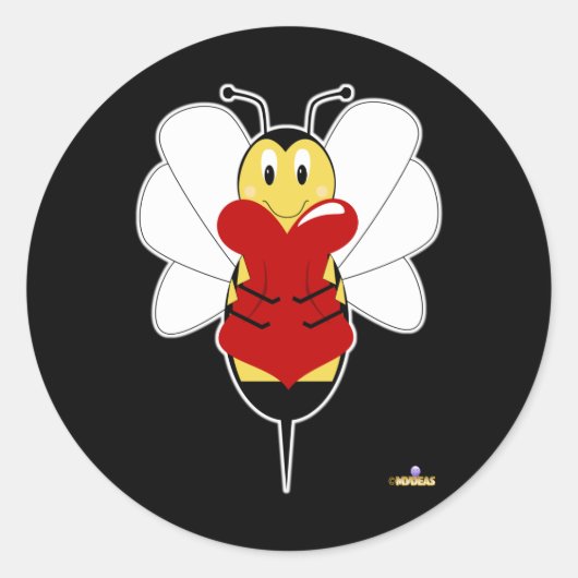 笑顔ののまわりにハグハート ラウンドシール (正面)