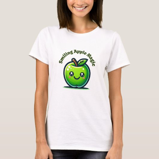 笑顔のアップル魔法 Tシャツ (正面)