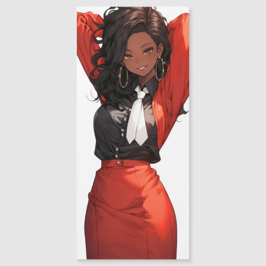 笑顔のアニメ女性 (正面)