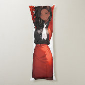 笑顔のアニメ女性 ボディピロー (裏面 (縦))