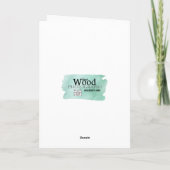 笑顔のアヒルの誕生日グリーティングカード カード (裏面)