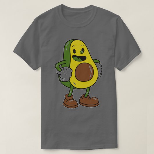 笑顔のアボカド Tシャツ (デザイン正面)