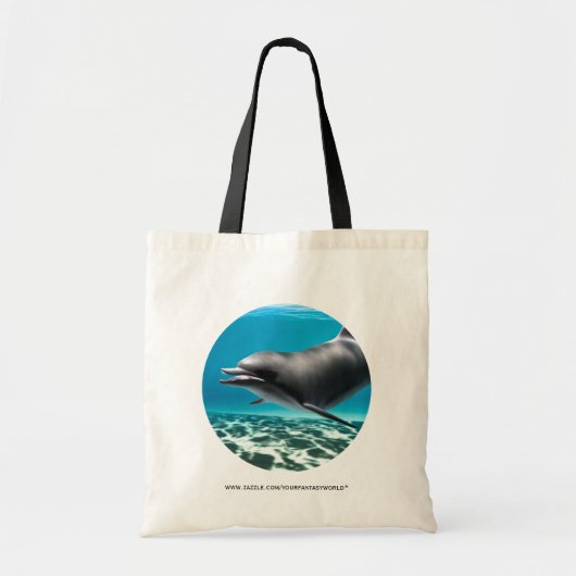 笑顔のイルカ トートバッグ (正面)