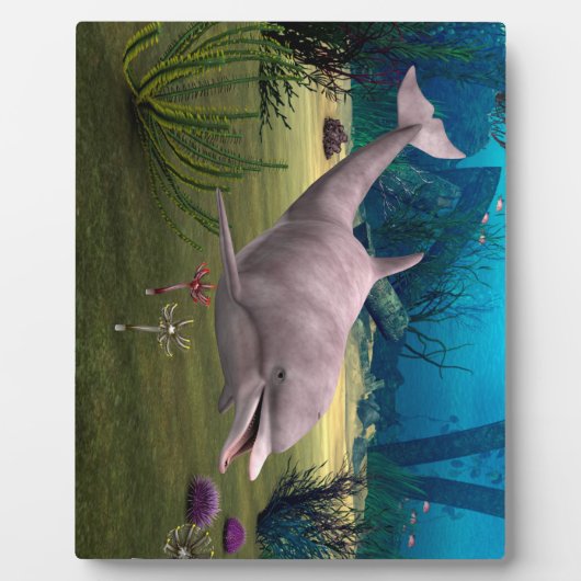 笑顔のイルカ フォトプラーク (正面)