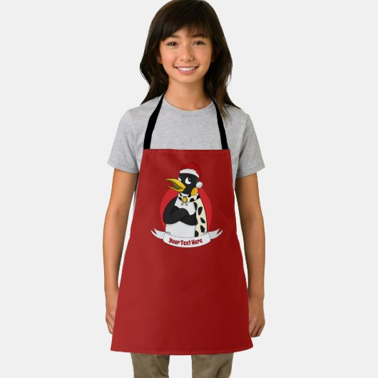 笑顔のエンパイオペンギンクリスマス漫画エプロン エプロン (インサイチュ)