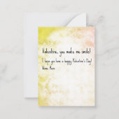 笑顔のオカピ学校バレンタイン・パーティー ノートカード (裏面)