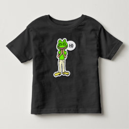 笑顔のカエル頭の男のAIアート トドラーTシャツ