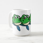 笑顔のカエル コーヒーマグカップ (正面左)