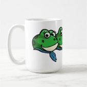 笑顔のカエル コーヒーマグカップ (左)