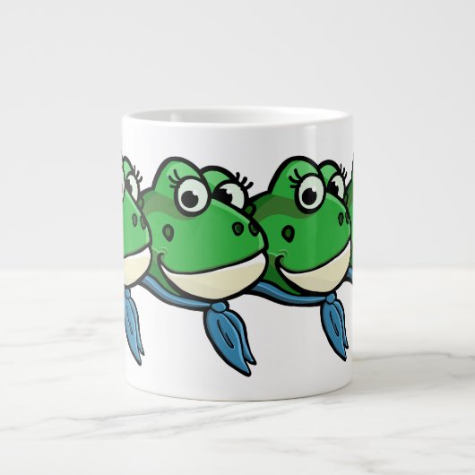 笑顔のカエル ジャンボコーヒーマグカップ (正面)
