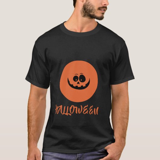 笑顔のカボチャのハロウィーン Tシャツ (正面)