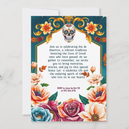 💀🎉笑顔のカリンダ 招待状 (裏面)