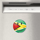 笑顔のガイアナ国旗 マグネット (インサイチュ (食洗機))