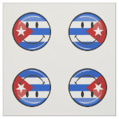 笑顔のキューバ国旗 ファブリック (見本)