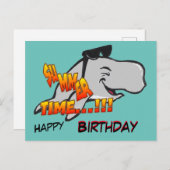 笑顔のクジラの誕生日ポストカード ポストカード (正面/裏面)