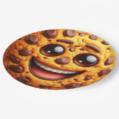 笑顔のクッキー ペーパープレート (アングル)