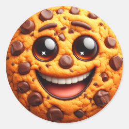 笑顔のクッキー ラウンドシール