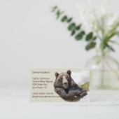 笑顔のクマ 名刺 (スタンド正面)