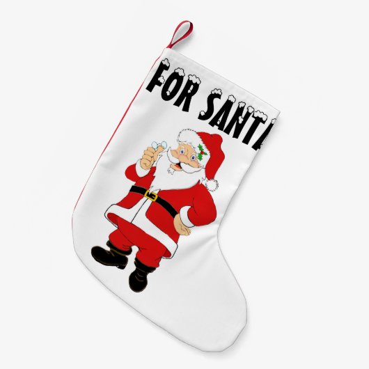 笑顔のクリスマスサンタ スモールクリスマスストッキング (正面 (吊り時))